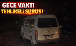 Arifiye'de gece vakti tehlikeli sürüş!