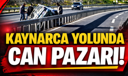 Kaynarca Yolunda Kaza: Otomobil Bariyerlere Çarpıp Yan Yattı