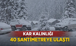 Kar kalınlığı 40 santimetreye ulaştı