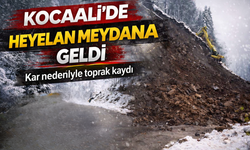 Kocaali'de heyelan meydana geldi