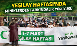 Yeşilay Haftası’nda Miniklerden Farkındalık Yürüyüşü