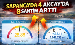 Sapanca'da 4, Akçay'da 8 santim arttı!