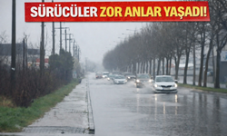 Kuzey Çevre Yolu’nda Su Birikintisi Sürücülere Zor Anlar Yaşattı