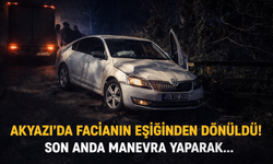 Akyazı'da facianın eşiğinden dönüldü!