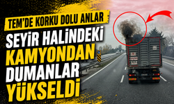 TEM’de Korku Dolu Anlar: Seyir Halindeki Kamyondan Dumanlar Yükseldi