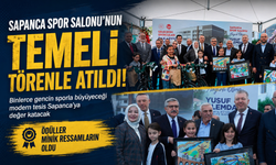 Sapanca Spor Salonu'nun temeli törenle atıldı! Ödüller minik ressamların oldu