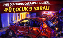 Evin duvarına çarparak durdu: 4’ü çocuk 9 yaralı