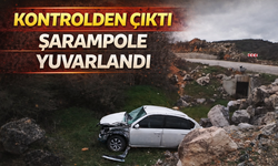 Otomobil Şarampole Uçtu, Sürücü Yaralandı