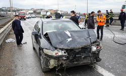 TEM'e dökülen atıklar kazaya sebebiyet verdi