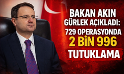 Bakan Akın Gürlek Açıkladı: 729 Operasyonda 2 Bin 996 Tutuklama