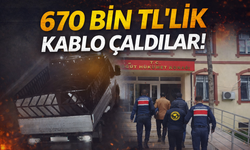 670 bin TL'lik kablo çaldılar!