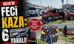 Düzce’de Polis Aracı ile Otomobil Çarpıştı: 6 Yaralı