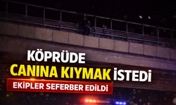 Köprüden atlayıp canına kıymak istedi