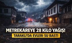 Taraklı'da evleri su bastı!
