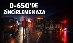D-650'de zincirleme kaza