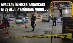 Araçtan inerken tabancası ateş aldı, ayağından vuruldu
