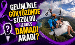 Gelinlikle gökyüzünde süzüldü, herkes damadı aradı...