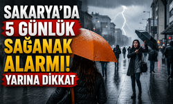 Sakarya’da 5 Günlük Sağanak Alarmı! Yarına Dikkat