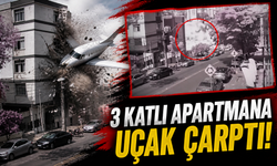 3 katlı apartmana uçak çarptı! Ölüler var