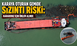 Karasu’da Karaya Oturan Gemi İçin Alarm! Çevresine Güvenlik Bariyeri Çekildi