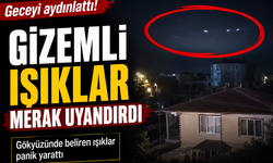 Kocaali’de Gökyüzündeki Gizemli Işıklar Merak Uyandırdı