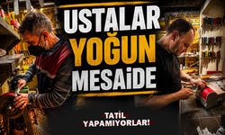 Bıçak ustaları yoğun mesaide: Yemek yemeğe vakitleri yok!
