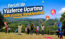 Ferizli'de Yüzlerce Uçurtma Gökyüzünü Renklendirdi