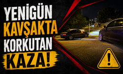Yenigün Kavşakta Korkutan Kaza!