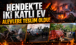 Hendek'te İki Katlı Ev Alevlere Teslim Oldu!