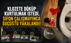 Klozete Döküp Kurtulmak İstedi, Sifon Çalışmayınca Suçüstü Yakalandı