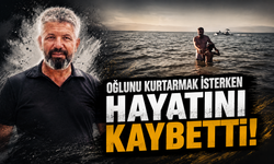 Oğlunu kurtarmak isterken hayatını kaybetti