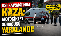 DSİ Kavşağı’nda Kaza: Motosiklet Sürücüsü Yaralandı