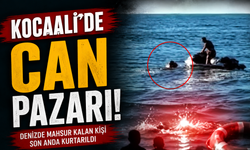 Kocaali’de Boğulma Tehlikesi Geçiren Babanın Kurtarılma Anları Ortaya Çıktı