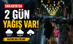 Sakarya’ya Sağanak Yağış Uyarısı