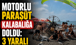 Motorlu paraşüt kalabalığa daldı: 3 yaralı