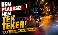 Trafikte tehlikeli motosiklet gösterisi!