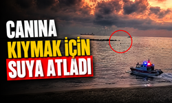 Canına kıymak için denize atladı!