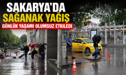 Sakarya’da sağanak yağış günlük yaşamı olumsuz etkiledi