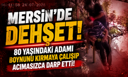Mersin'de Dehşet! 80 Yaşındaki Adamı Boynunu Kırmaya Çalışıp Acımasızca Darp Etti