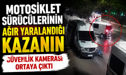 Motosiklet sürücülerinin ağır yaralandığı kazanın güvenlik kamerası ortaya çıktı