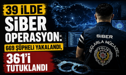 39 İlde Siber Operasyon: 669 Şüpheli Yakalandı, 361’i Tutuklandı