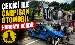 Karasu’da Çekici ile Otomobil Çarpıştı: 1 Yaralı