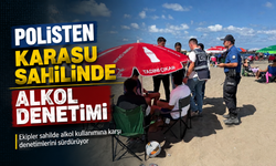 Polisten Karasu sahilinde alkol denetimi