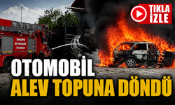 Otomobil alev topuna döndü