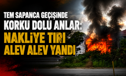 TEM Sapanca Geçişinde Korku Dolu Anlar: Nakliye Tırı Alev Alev Yandı