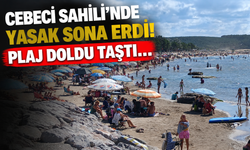 Cebeci Sahili’nde yasak sona erdi, tatilciler plaja akın etti
