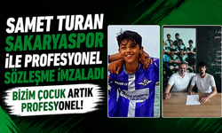 Nejat Ersin SK'nin Gururu: Samet Turan Sakaryaspor ile Profesyonel Sözleşme İmzaladı