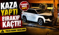 Kaza yaptı aracı bırakıp kaçtı