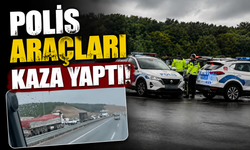 Kuzey Marmara Otoyolu’nda polis aracı kaza yaptı: 4 yaralı