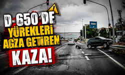 D-650'de yürekleri ağza getiren kaza